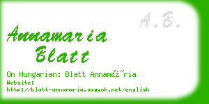 annamaria blatt business card